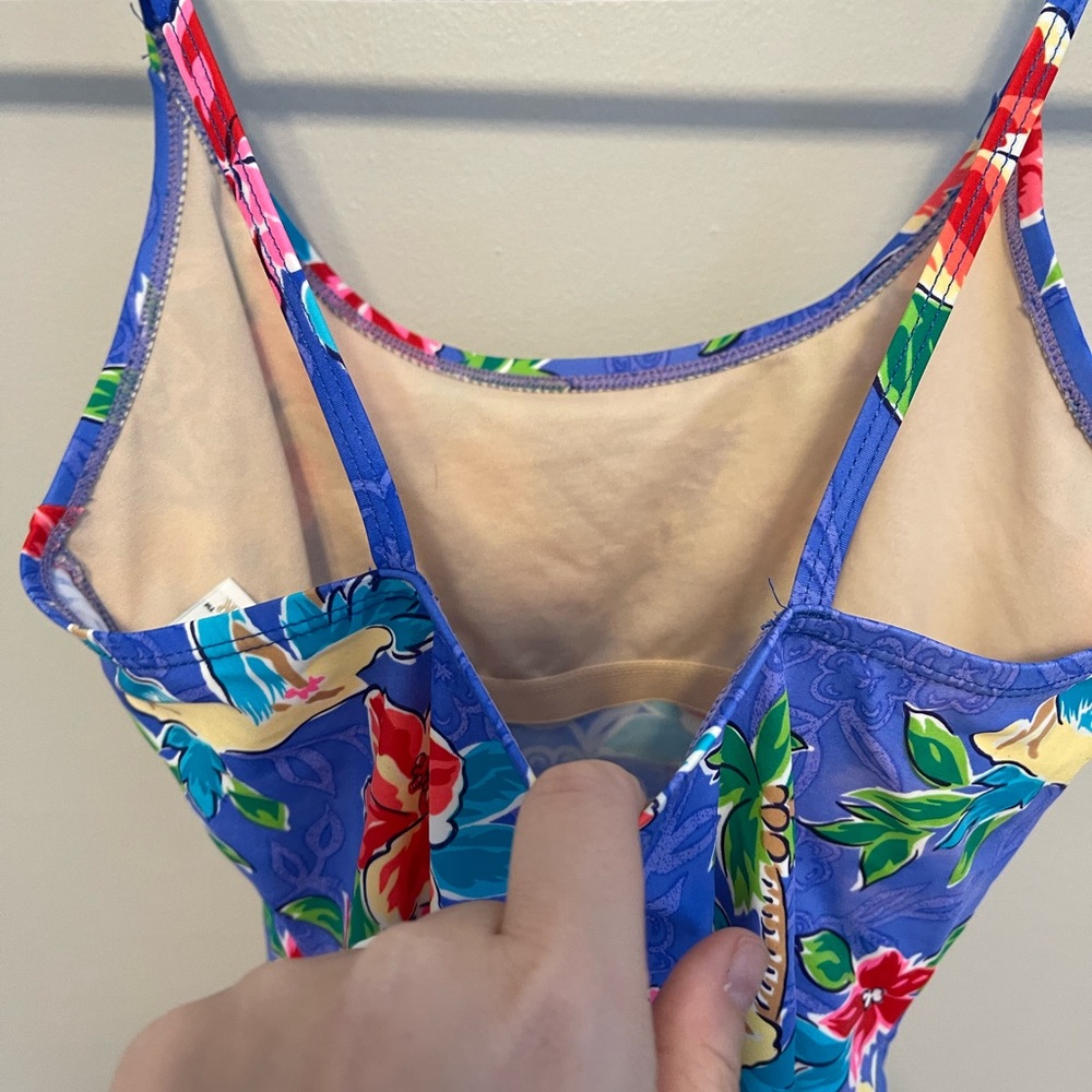 Islander Vintage Hawaiian Print One Piece Bathing Suit - Picture 4 of 6
